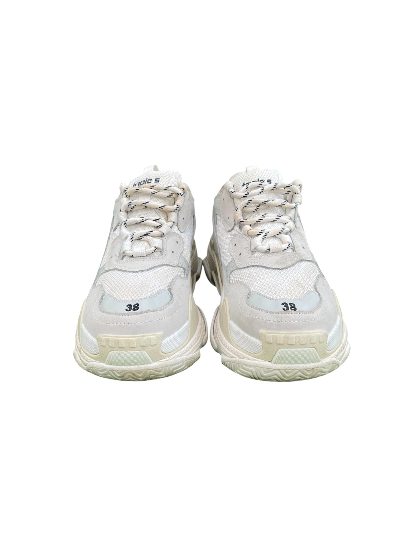 Balenciaga Triple S White Sneakers (EUR 38 | US 6)