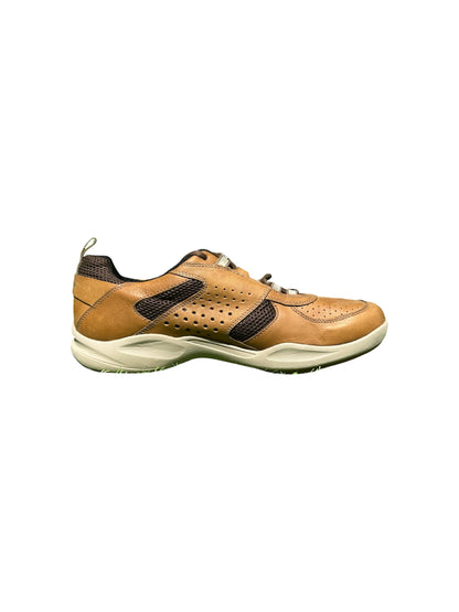 Clarks Gorwin Moc Beige Leather Brown Mesh Accents (EUR 45 | US 11)