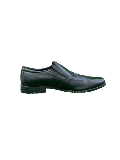 Calvin Klein Fane Square Toe Dress Loafers – Black Leather Slip-On Formal Shoes (EUR 43 | US 9.5)