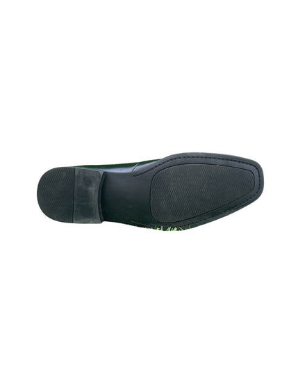Calvin Klein Fane Square Toe Dress Loafers – Black Leather Slip-On Formal Shoes (EUR 43 | US 9.5)