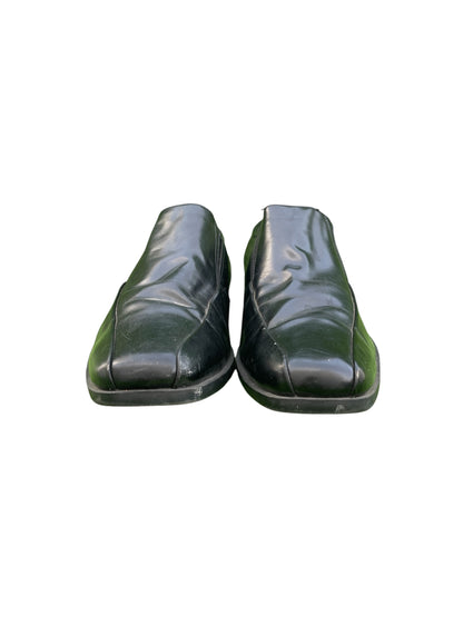 Calvin Klein Fane Square Toe Dress Loafers – Black Leather Slip-On Formal Shoes (EUR 43 | US 9.5)