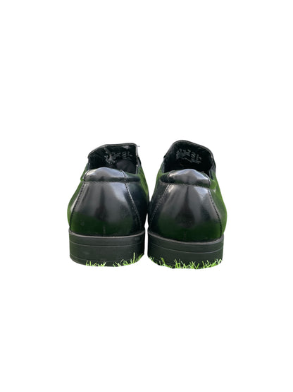 Calvin Klein Fane Square Toe Dress Loafers – Black Leather Slip-On Formal Shoes (EUR 43 | US 9.5)
