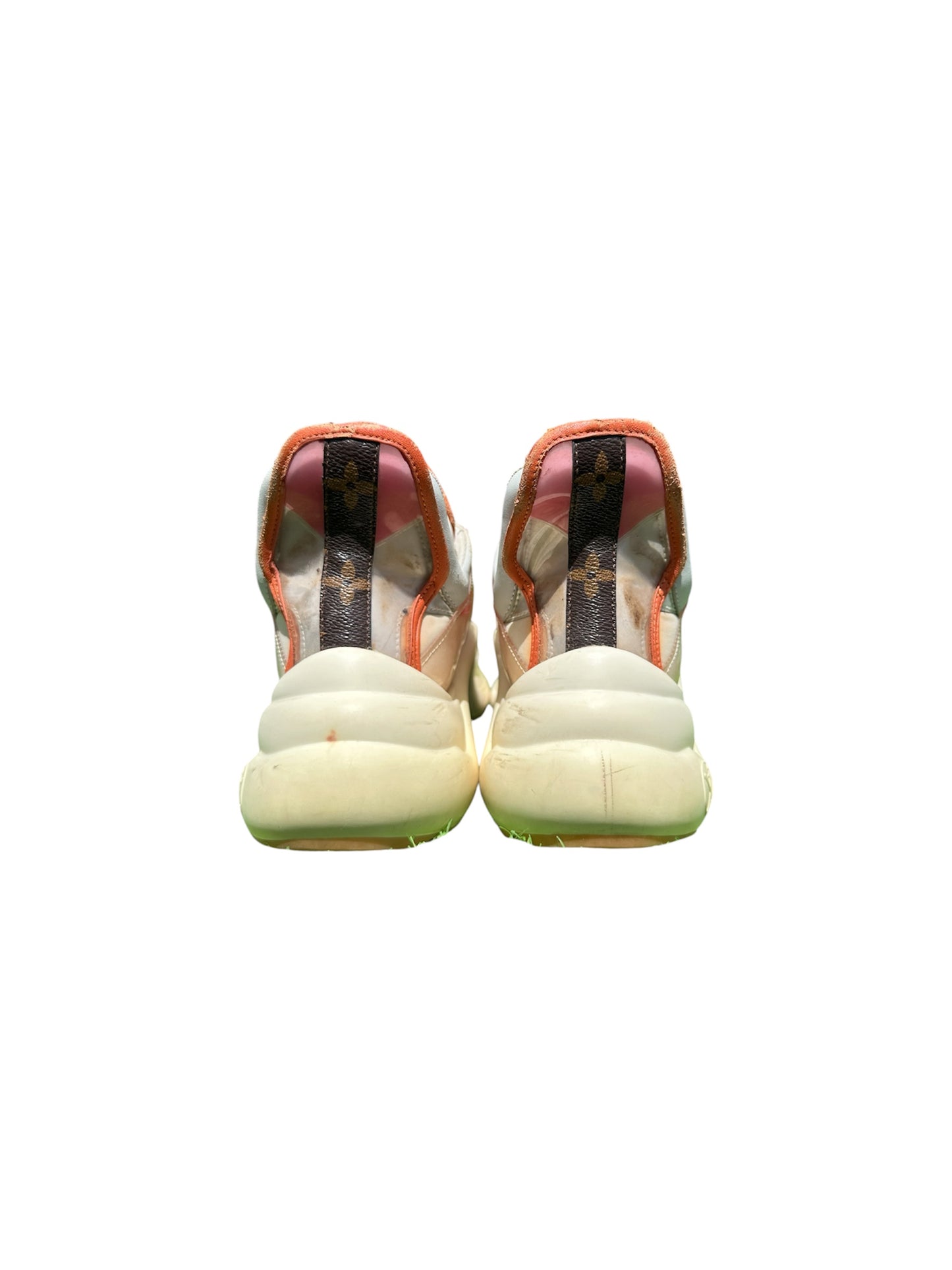 Louis Vuitton Trainers Pink Orange Grey White – Luxury Designer Sneakers (EUR 39 | US 6.5)
