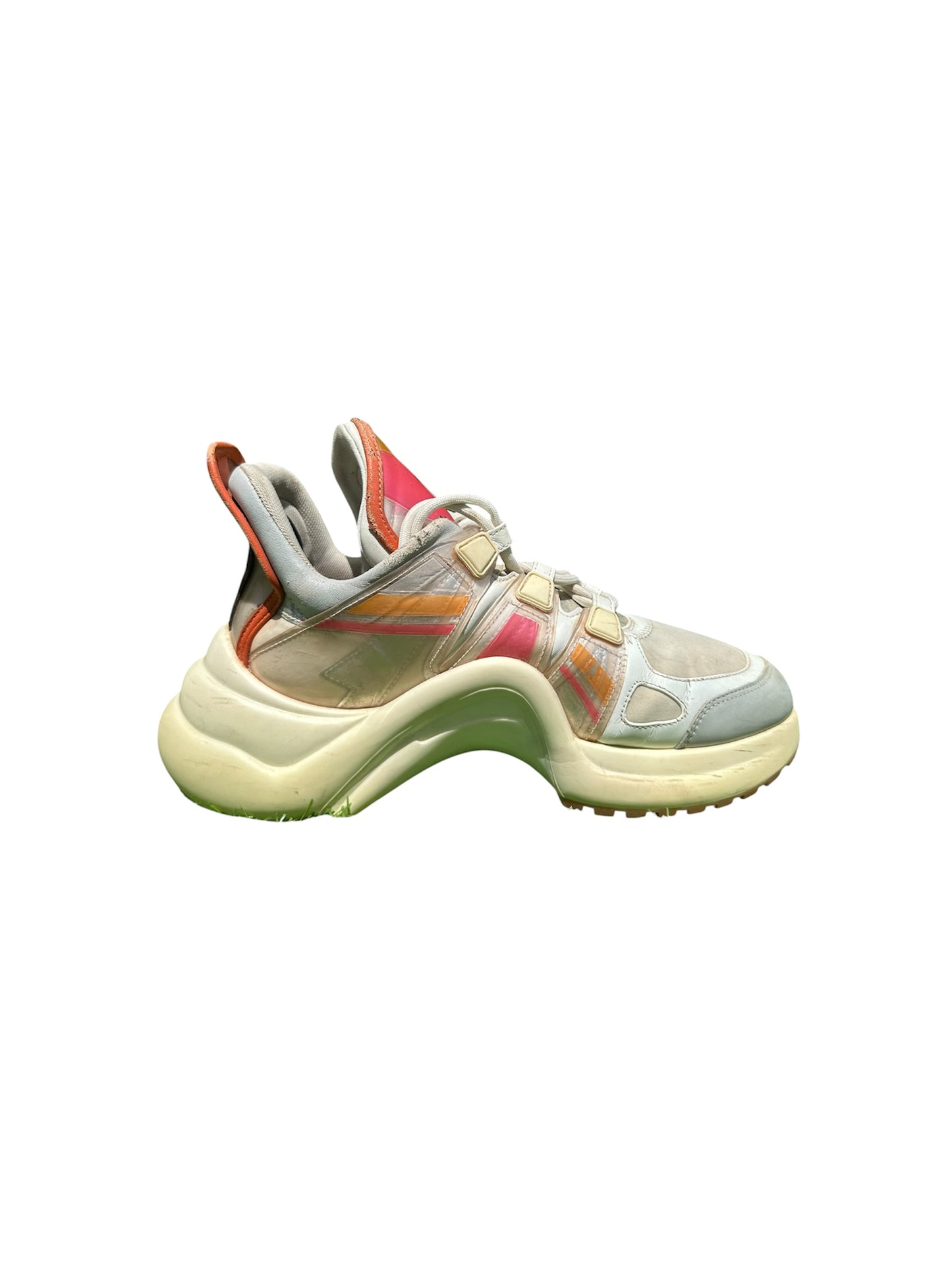 Louis Vuitton Trainers Pink Orange Grey White – Luxury Designer Sneakers (EUR 39 | US 6.5)