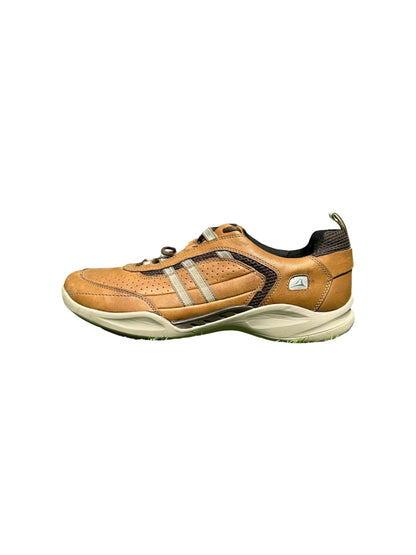 Clarks Gorwin Moc Beige Leather Brown Mesh Accents (EUR 45 | US 11)