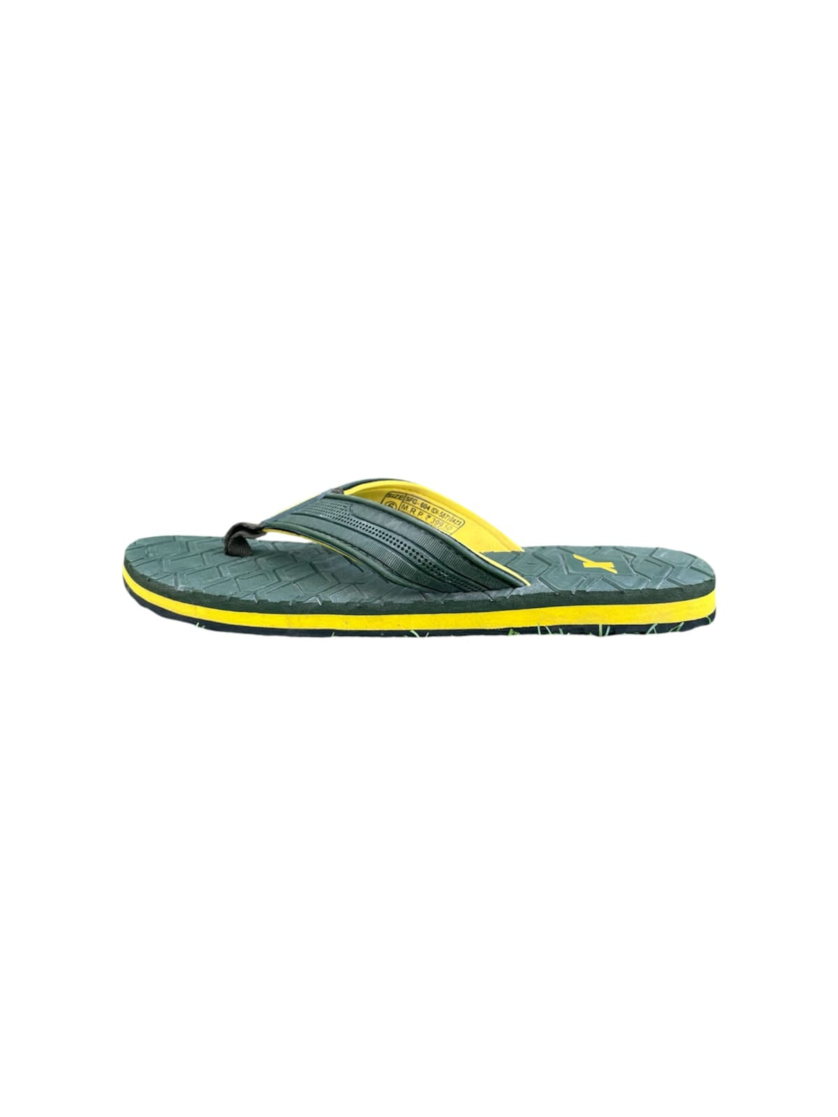 Sparx Olive Yellow Flip Flops – Lightweight Comfort Slippers (EUR 39–40 | US 7 / UK 6)